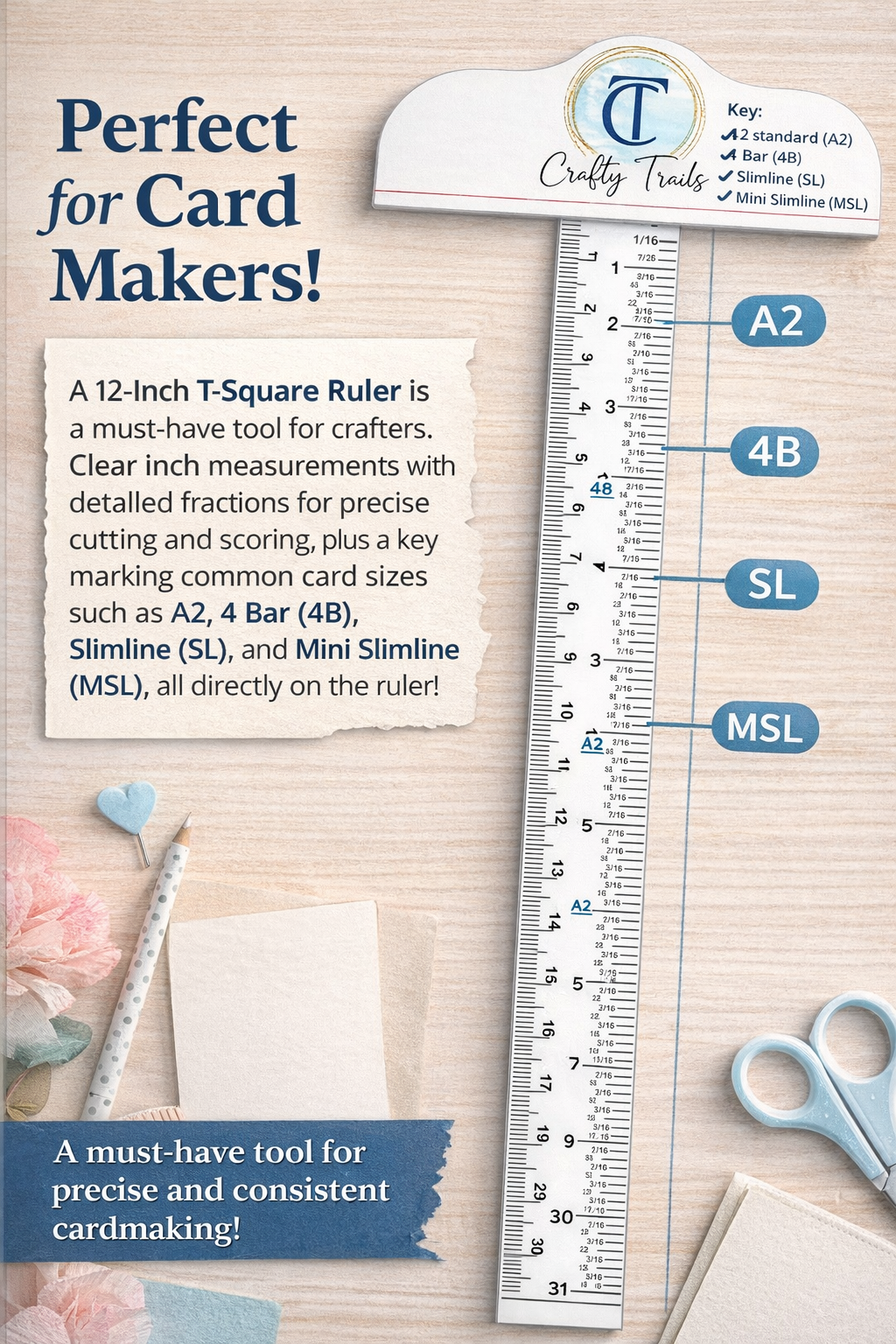 CT T Square Ruler Large wholesale